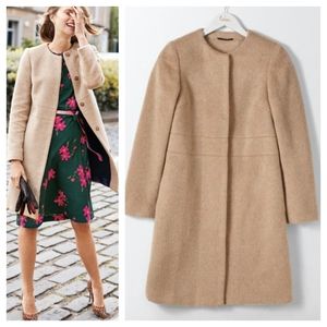 Boden 6 Imelda Mohair Wool Midlength Trench Coat